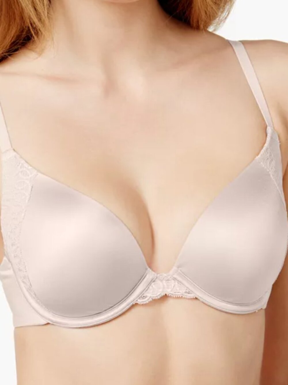 Maidenform Natural Boost Demi T-Shirt Underwire Push-Up Bra Beige 36B